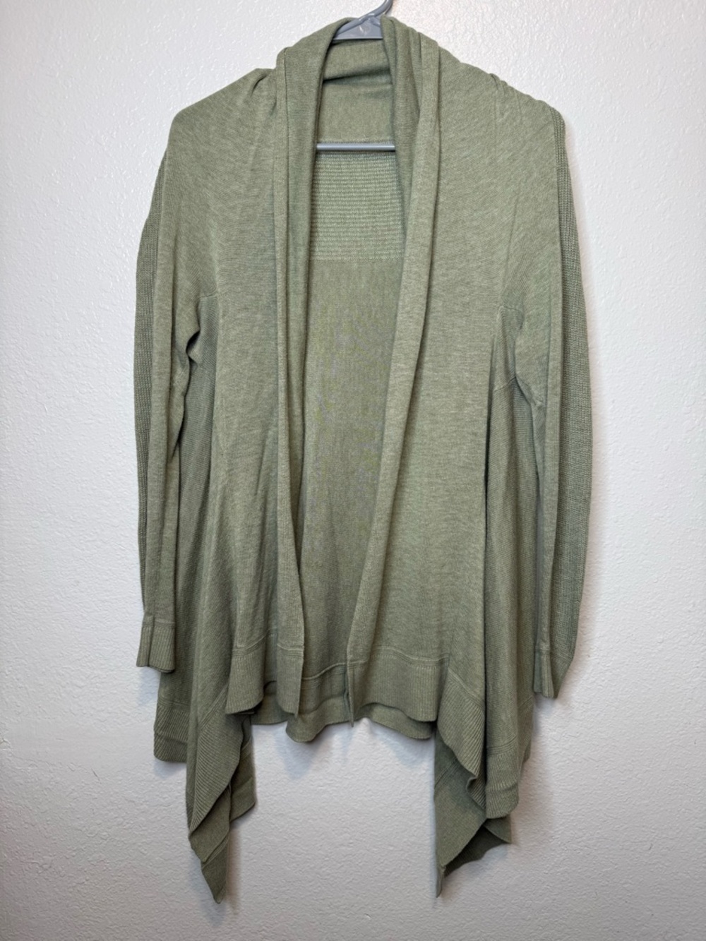 Lululemon Cashlu Knit Wrap Cardigan Heather Rosemary Green Size M/L Convertible
